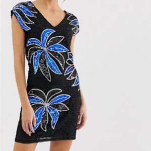 Limited edition love shack fancy sequined palm tree mini dress